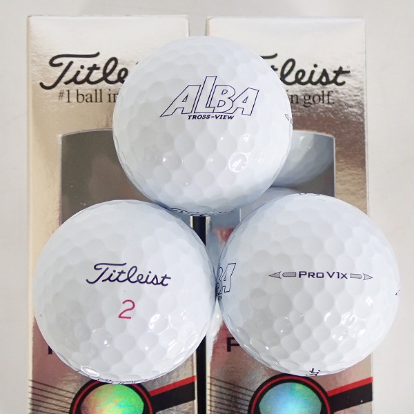 実際に弊社で買取させて頂いた【未使用/マーク入り】Titleist/タイトリスト PRO V1x ゴルフボール 3スリーブの画像 1枚目