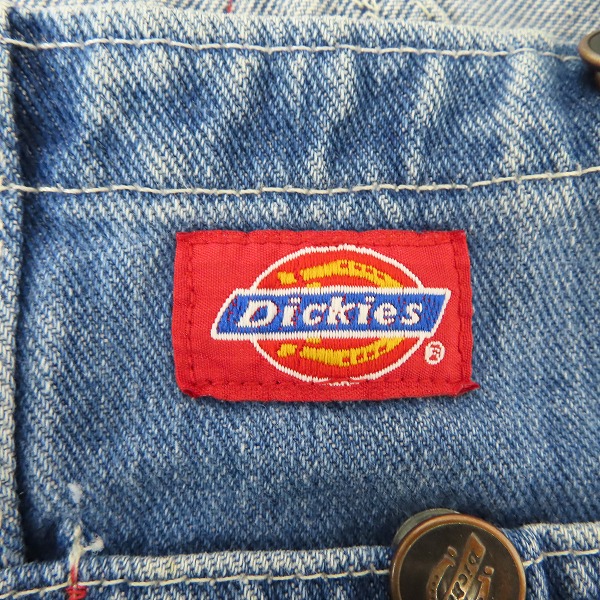 実際に弊社で買取させて頂いたDickies/ディッキーズ デニム オーバーオール/つなぎ/ツナギ 30×32の画像 5枚目