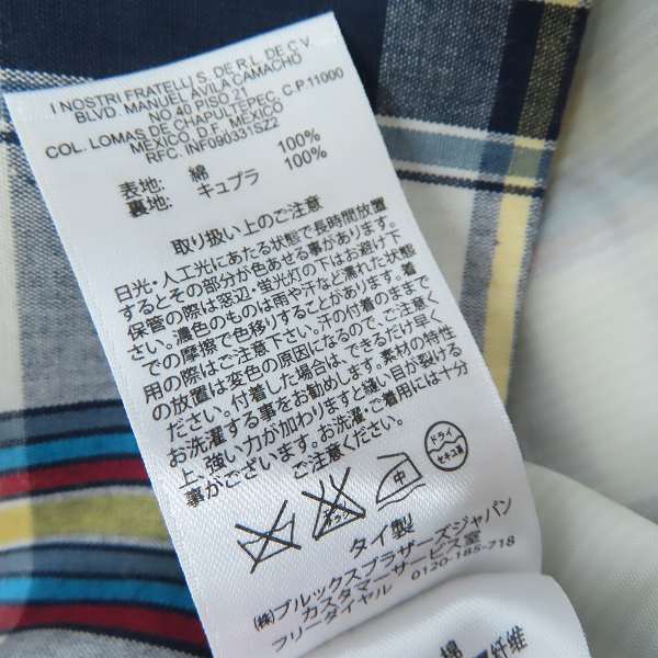 実際に弊社で買取させて頂いた BLACK FLEECE by Brooks Brothers/ブラックフリース ブルックスブラザーズ チェック ベスト/BB4の画像 3枚目