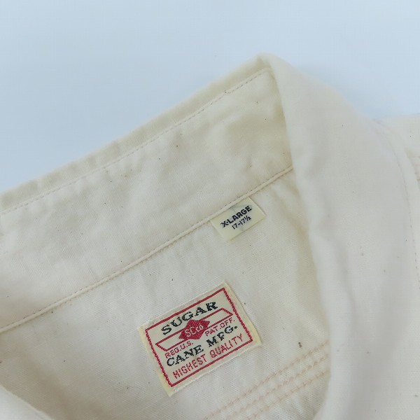 実際に弊社で買取させて頂いたSUGAR CANE/シュガーケーン  ホワイトシャンブレー ワークシャツ 半袖シャツ SC37942/XLの画像 2枚目