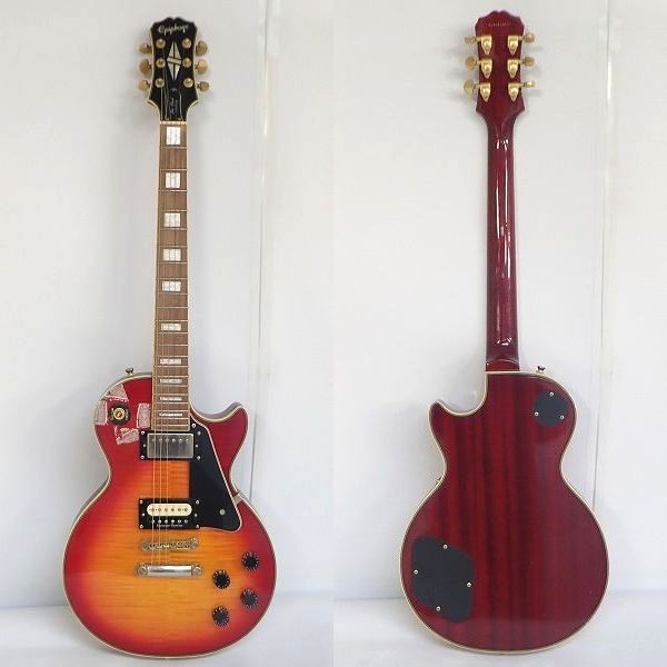 実際に弊社で買取させて頂いた★【使用感有り】Epiphone/エピフォン Les Paul Custom/レスポール カスタム ダンカン製PU搭載 ソフトケース付の画像 1枚目