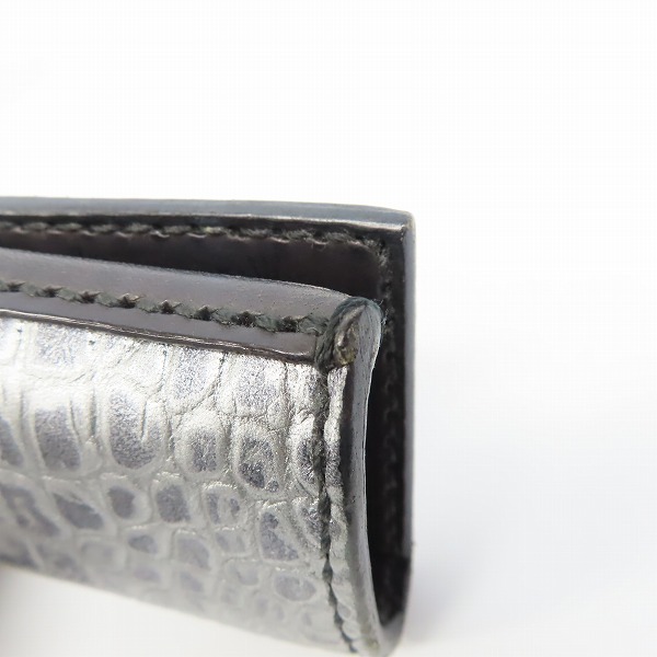 実際に弊社で買取させて頂いた【ギャラ付】Bloody Mary/ブラッディマリー クロコダイル 型押し カードケースの画像 7枚目