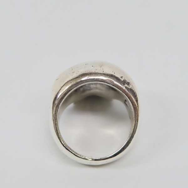 実際に弊社で買取させて頂いたCRAZY PIG/クレイジーピッグ LARGE EVIL SKULL/ラージ エビルスカル リングｗ/K18 ファングゴールド/15号の画像 4枚目