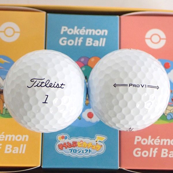 実際に弊社で買取させて頂いた【未使用】Titleist/タイトリスト PRO V1 Pokemon/ポケモン そらとぶピカチュウプロジェクト ゴルフボール6個セットの画像 1枚目