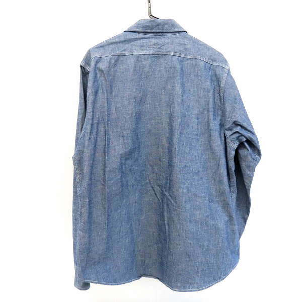 実際に弊社で買取させて頂いたSUGAR CANE/シュガーケーン  ブルーシャンブレー ワークシャツ 長袖シャツ SC27850/XLの画像 1枚目