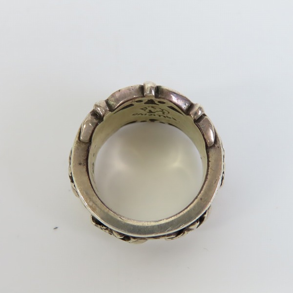 実際に弊社で買取させて頂いたLEATHERS AND TREASURES/レザーズアンドトレジャーズ スカルスクロールリング 20.5号の画像 5枚目