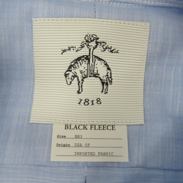 実際に弊社で買取させて頂いた【未使用】BLACK FLEECE by Brooks Brothers/ブラックフリースバイブルックスブラザーズ  B.D.シャツ ブルー/BB3の画像 2枚目