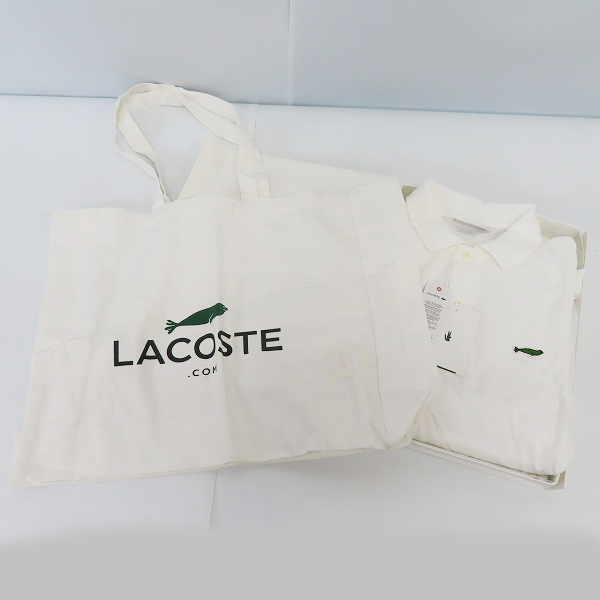 実際に弊社で買取させて頂いた【未使用】LACOSTE/ラコステ Save Our Species 1400枚限定 ハワイアンモンク アザラシ ポロシャツ PH4486L-YR3/Mの画像 6枚目