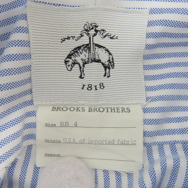 実際に弊社で買取させて頂いたBLACK FLEECE by Brooks Brothers/ブラックフリースバイブルックスブラザーズ ストライプ シャツ/BB4の画像 2枚目