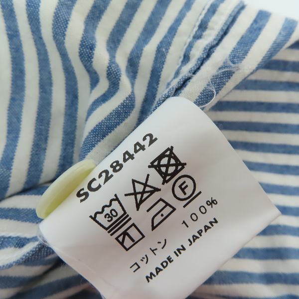 実際に弊社で買取させて頂いたSUGAR CANE/シュガーケーン インディゴタンガリー ストライプ ネルシャツ 長袖シャツ SC28442/Lの画像 3枚目