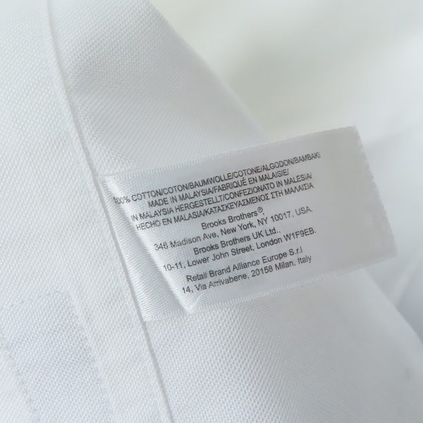 実際に弊社で買取させて頂いたBrooks Brothers/ブルックスブラザーズ B.D.シャツ ホワイト 16.5-33の画像 3枚目