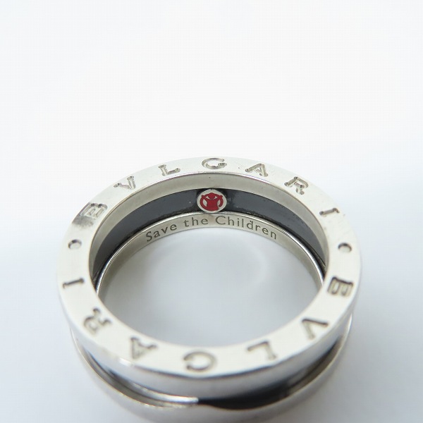 実際に弊社で買取させて頂いたBVLGARI/ブルガリ Save the Children/セーブ・ザ・チルドレン リング/ブラックセラミック/スターリングシルバー/15号の画像 4枚目