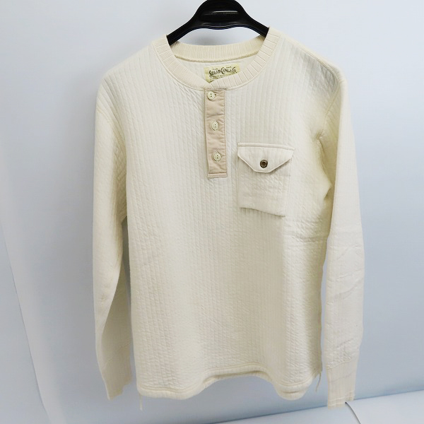 実際に弊社で買取させて頂いたSUGAR CANE/シュガーケーン HOLLOW JERSEY STITCH ヘンリーネック カットソー SC68365/15-15.5