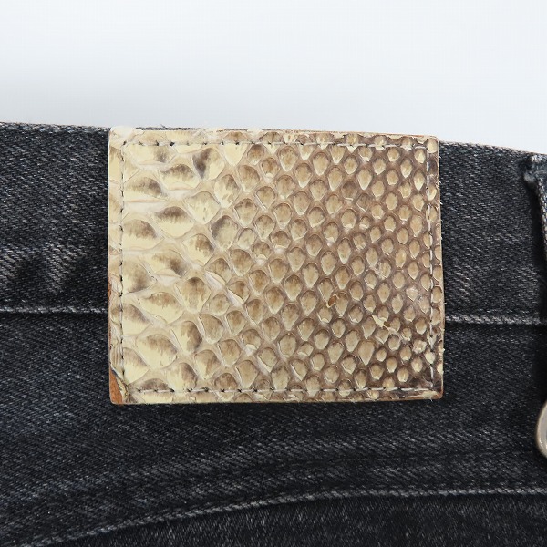 実際に弊社で買取させて頂いたuniform experiment/ユニフォームエクスペリメント SLIM-FIT SEMI FLARE DAMAGED JEANS/ダメージデニム UE-160065/4の画像 5枚目