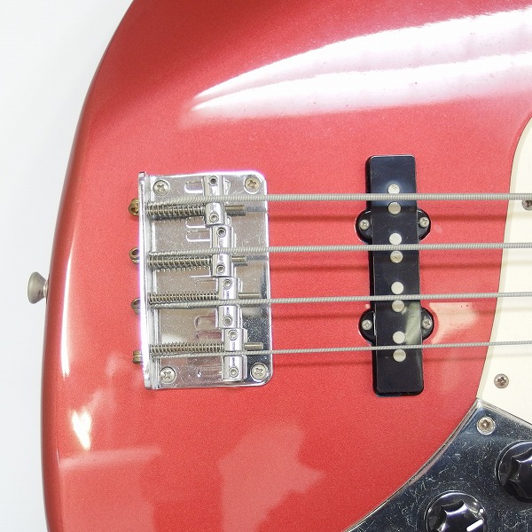 実際に弊社で買取させて頂いた★【ジャンク】BUSKER'S/バスカーズ ジャズベース タイプ メタリックレッド 4弦エレキベースの画像 5枚目