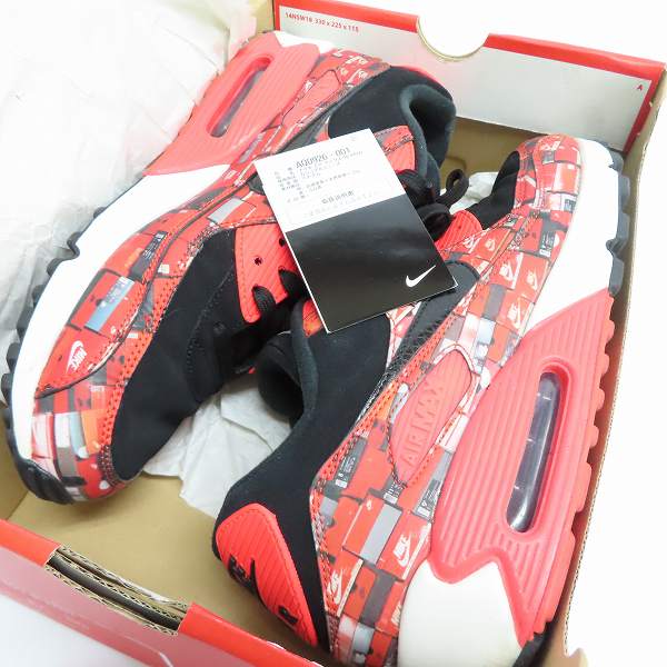 実際に弊社で買取させて頂いたNIKE×atmos/ナイキ×アトモス AIR MAX 90 PRNT WE LOVE NIKE エアマックス90 スニーカー AQ0926-001/29の画像 8枚目