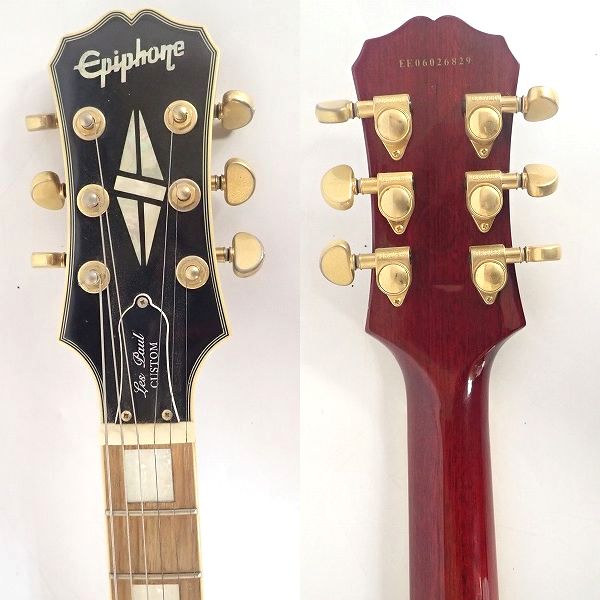 実際に弊社で買取させて頂いた★【使用感有り】Epiphone/エピフォン Les Paul Custom/レスポール カスタム ダンカン製PU搭載 ソフトケース付の画像 2枚目