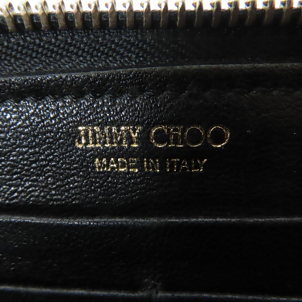 実際に弊社で買取させて頂いたJIMMY CHOO/ジミーチュウ ラウンドファスナー 長財布/ウォレットの画像 4枚目