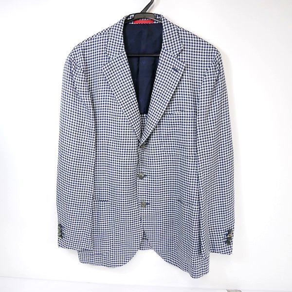実際に弊社で買取させて頂いたISAIA/イザイア UNITED ARROWS/ユナイテッドアローズ  チェック柄 シルク混 ジャケット/52