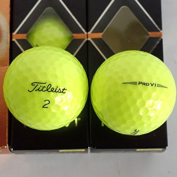 実際に弊社で買取させて頂いた【未使用】Titleist/タイトリスト PRO V1/ PRO V1x イエロー ゴルフボール 1ダースの画像 1枚目