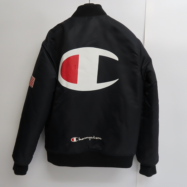 実際に弊社で買取させて頂いたChampion× ATMOS LAB/チャンピオン×アトモスラボ ベースボール ジャケット/スタジャン C8-N631/Mの画像 1枚目