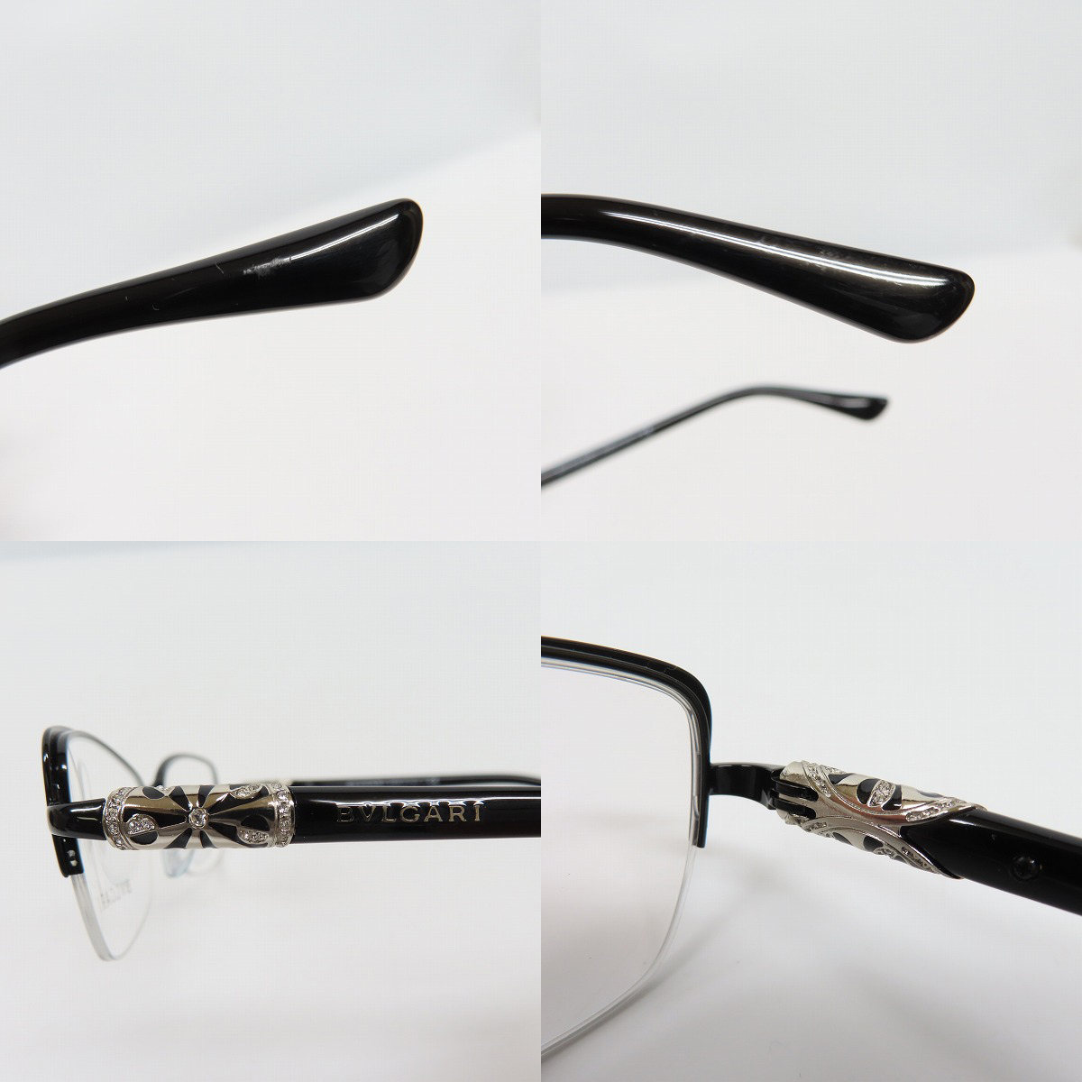 実際に弊社で買取させて頂いたBVLGARI/ブルガリ メガネフレーム アイウェア ブラック 2171-B 239の画像 7枚目