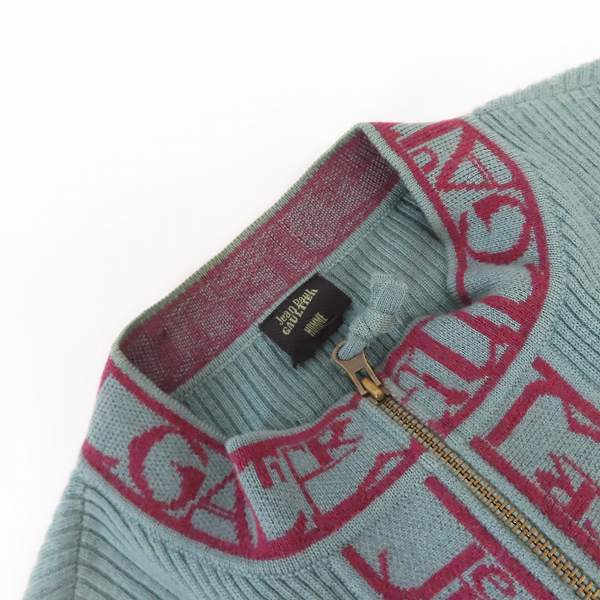 実際に弊社で買取させて頂いたJEAN PAUL GAULTIER HOMME/ジャンポールゴルチェオム ロゴデザイン ジップアップ ノーカラー カーディガン/48の画像 5枚目