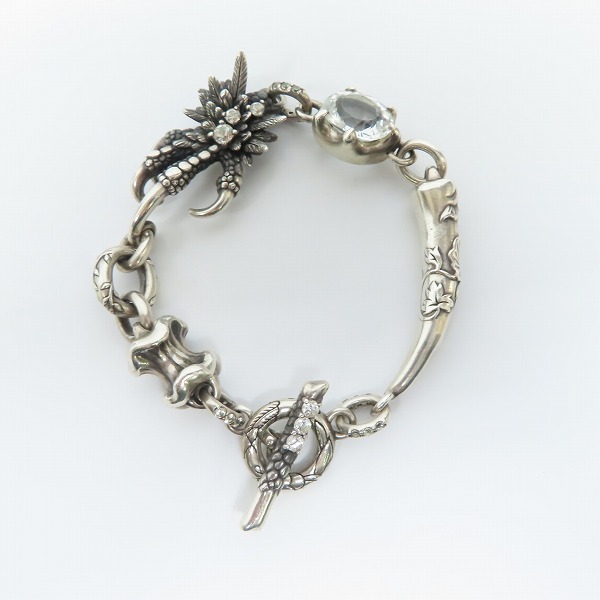 実際に弊社で買取させて頂いた【ギャラ/宝石鑑別書付】Bloody Mary/ブラッディマリー ナイトレイヴン ブレスレットの画像 4枚目