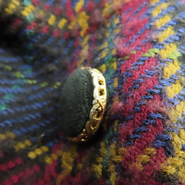 実際に弊社で買取させて頂いたBurberrys/バーバリーズ レディース ビンテージ シルク混ウールセットアップ ジャケット/スカート13BRの画像 6枚目