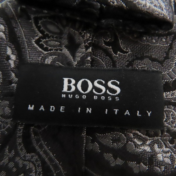 実際に弊社で買取させて頂いたHUGO BOSS/ヒューゴボス ペイズリー柄 シルクネクタイの画像 4枚目