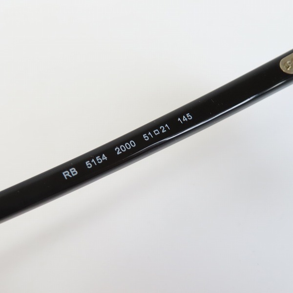 実際に弊社で買取させて頂いたRay-Ban/レイバン CLUBMASTER/クラブマスター 度入り眼鏡/メガネフレーム RB5154の画像 4枚目