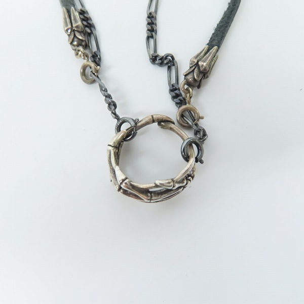 実際に弊社で買取させて頂いた【ギャラ付】Bloody Mary/ブラッディマリー Pheles フェレス チェーン＆レザー ネックレスの画像 1枚目