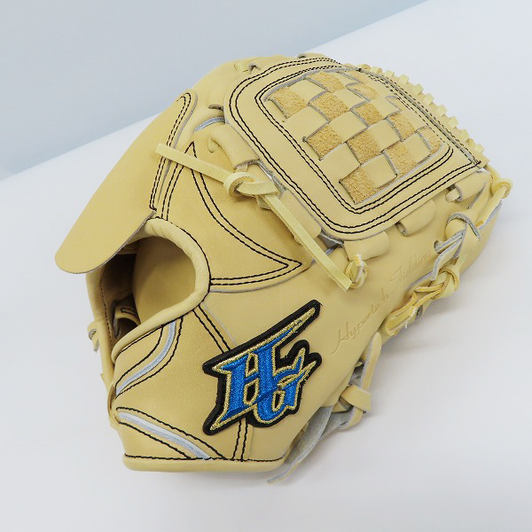 実際に弊社で買取させて頂いた【未使用】HI-GOLD/ハイゴールド 硬式グラブ 心極 右投げ 投手用 KKG-2201SP 野球グローブ