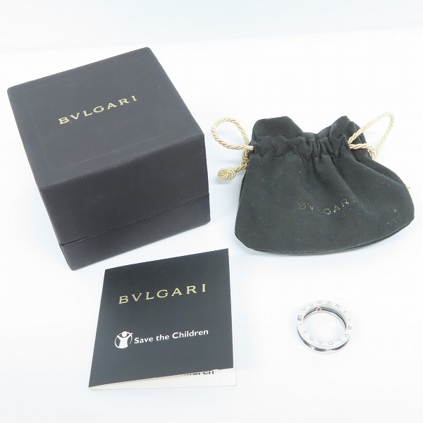 実際に弊社で買取させて頂いたBVLGARI/ブルガリ Save the Children/セーブ・ザ・チルドレン リング/ブラックセラミック/スターリングシルバー/15号の画像 7枚目