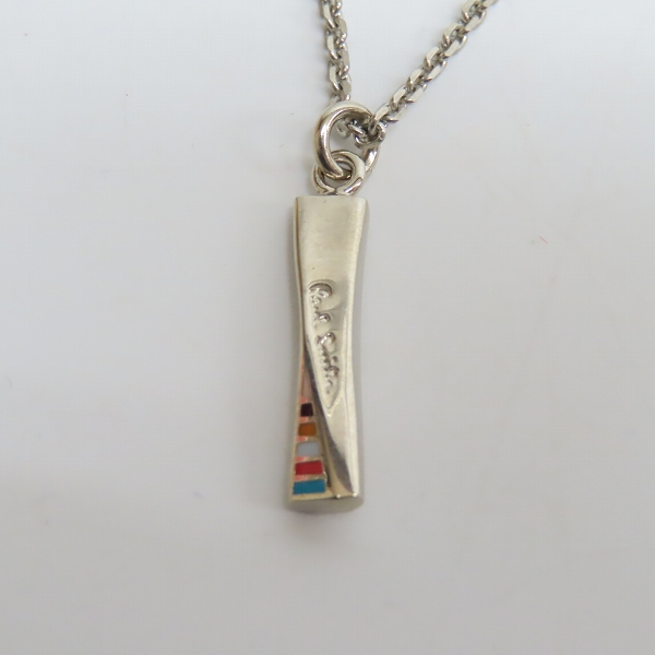 実際に弊社で買取させて頂いたPaul Smith/ポールスミス ロゴ入り 縦長ネックレスの画像 1枚目