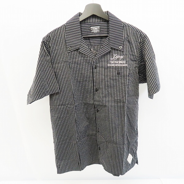 実際に弊社で買取させて頂いたCRIMIE/クライミー 刺繡 ストライプ OPカラーシャツ/XLの画像 1枚目