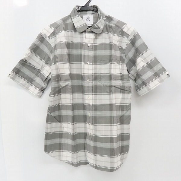 実際に弊社で買取させて頂いたBLACK FLEECE by Brooks Brothers/ブラックフリースバイブルックスブラザーズ チェックシャツ グレー/ホワイト/BB3