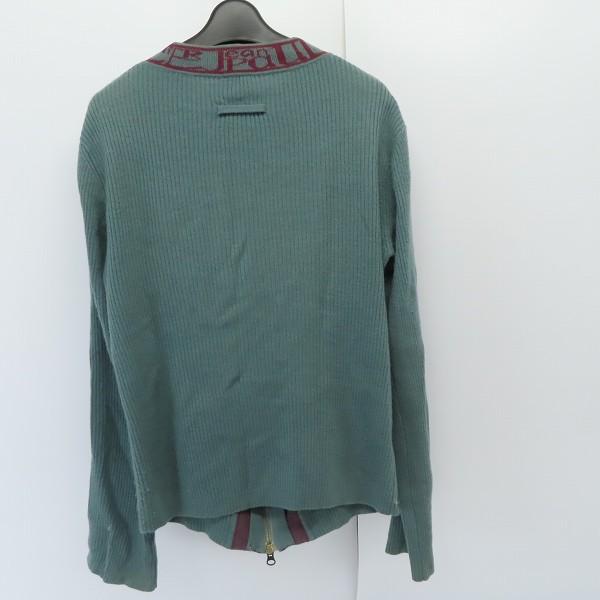 実際に弊社で買取させて頂いたJEAN PAUL GAULTIER HOMME/ジャンポールゴルチェオム ロゴデザイン ジップアップ ノーカラー カーディガン/48の画像 1枚目