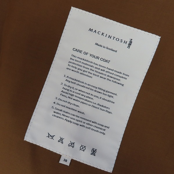 実際に弊社で買取させて頂いたMACKINTOSH/マッキントッシュ ステンカラーコート IDJ/3Q Size：38の画像 4枚目