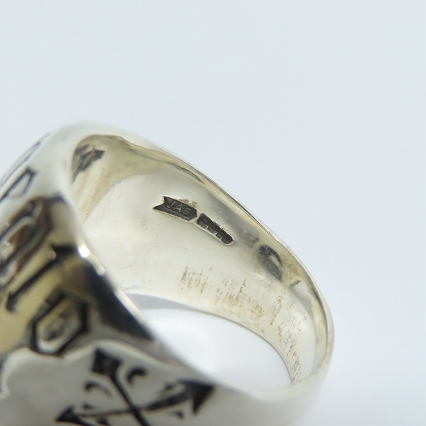 実際に弊社で買取させて頂いたCRAZY PIG/クレイジーピッグ MEMENTO MORI SKULL RING/メメントモリ スカルリング 22号の画像 5枚目