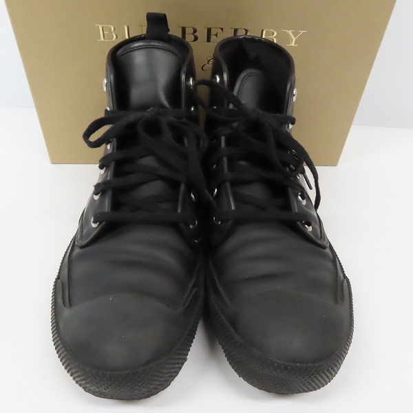 実際に弊社で買取させて頂いたBURBERRY/バーバリー レザー スニーカー ブラック /41