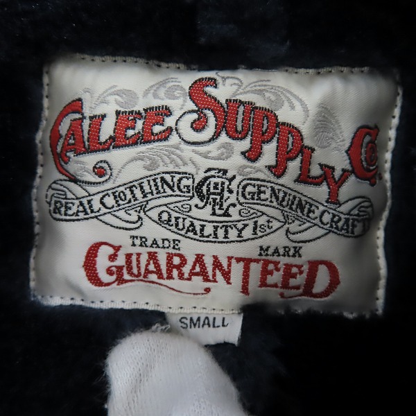 実際に弊社で買取させて頂いたCALEE/キャリー カウレザー ホーンボタン ムートンコート/ジャケット/Sの画像 2枚目