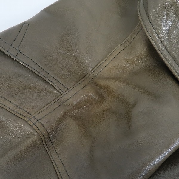 実際に弊社で買取させて頂いたBurberrys/バーバリー レザーブルゾン/Lの画像 6枚目
