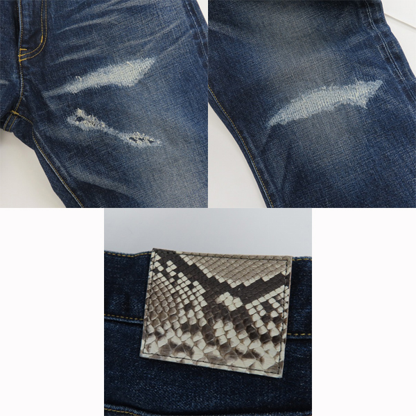 実際に弊社で買取させて頂いたuniform experiment/ユニフォームエクスペリメント 21AW ダメージデニムパンツ UE-212033/2の画像 5枚目