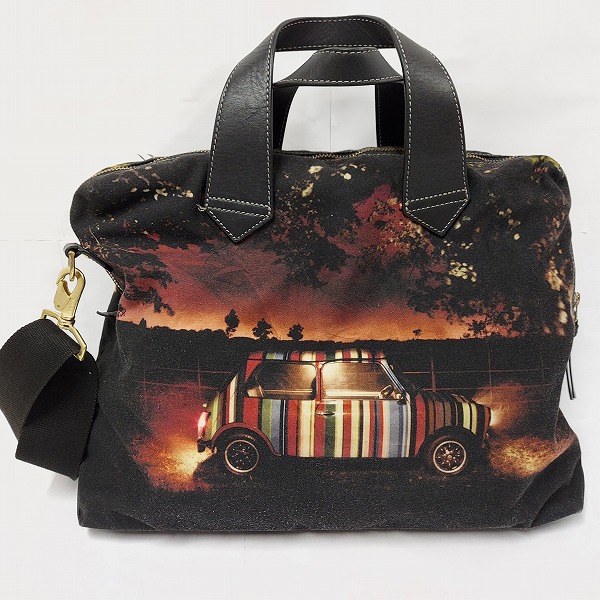 実際に弊社で買取させて頂いたPaul Smith/ポールスミス マルチストライプ ミニクーパー 転写プリント ボストン/ショルダーバッグ