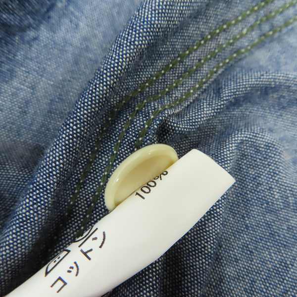 実際に弊社で買取させて頂いたSUGAR CANE/シュガーケーン  ブルーシャンブレー ワークシャツ 半袖シャツ SC37941/XLの画像 4枚目