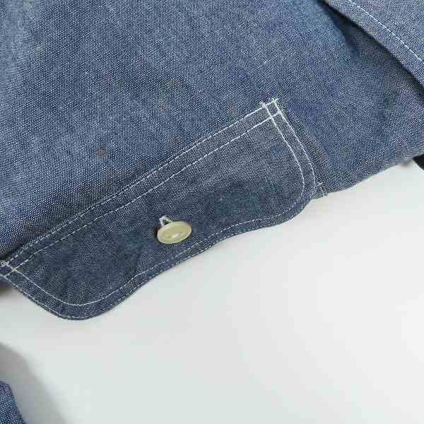 実際に弊社で買取させて頂いたSUGAR CANE/シュガーケーン  ブルーシャンブレー ワークシャツ 半袖シャツ SC37941/XLの画像 7枚目