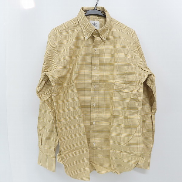 実際に弊社で買取させて頂いたBLACK FLEECE by Brooks Brothers/ブラックフリースバイブルックスブラザーズ チェック イエロー/ホワイト B.D.シャツ/BB3