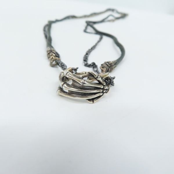 実際に弊社で買取させて頂いた【ギャラ付】Bloody Mary/ブラッディマリー Pheles フェレス チェーン＆レザー ネックレスの画像 2枚目