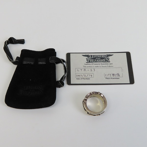 実際に弊社で買取させて頂いたLEATHERS AND TREASURES/レザーズアンドトレジャーズ スカルスクロールリング 20.5号の画像 9枚目